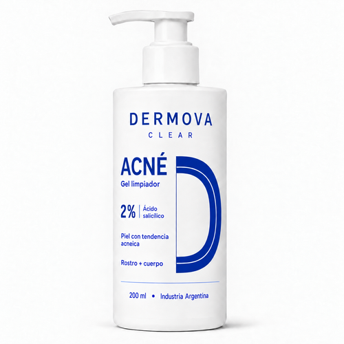 DERMOVA CLEAR · Gel limpiador antiacné · 200 ml